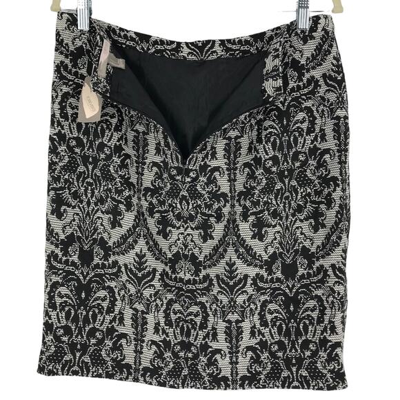 Forever 21 Black Tan Hi-Lo Pencil Skirt Women's Size Large - Picture 3 of 6